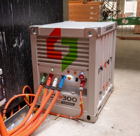 POWERING PEAK LOADS WITH A SMALL TEMP BUILDING SUPPLY